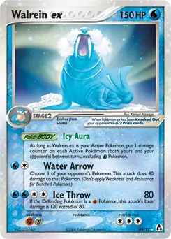 Walrein ex Pokemon card from Legend Maker