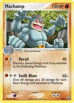 Machamp Holo Pokemon card from Legend Maker