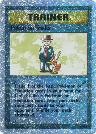 Pokemon Trader Reverse Holo Pokemon card from Legendary Collection