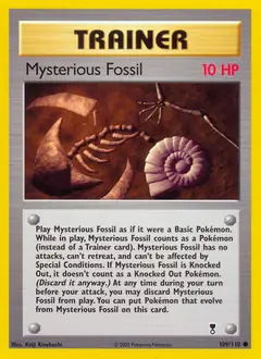 Mysterious Fossil Pokemon card from Legendary Collection