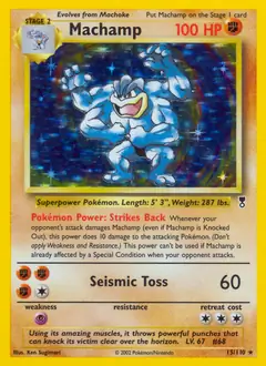 Machamp Holo Pokemon card from Legendary Collection