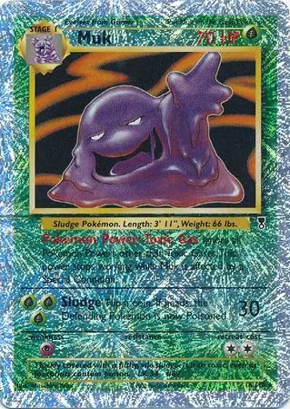 Muk Reverse Holo Pokemon card from Legendary Collection