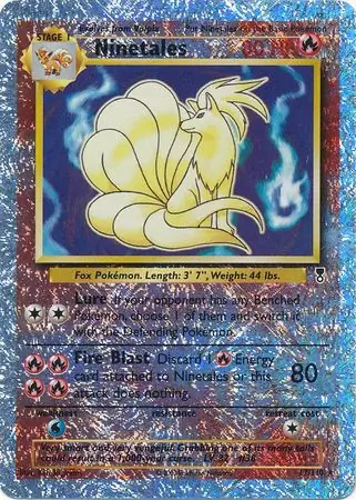 Ninetales Reverse Holo Pokemon card from Legendary Collection