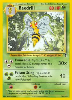 Beedrill Pokemon card from Legendary Collection
