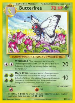 Butterfree Pokemon card from Legendary Collection