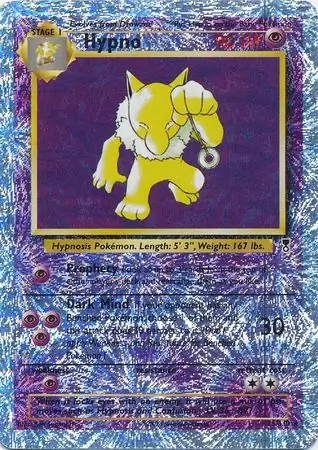 Hypno Reverse Holo Pokemon card from Legendary Collection