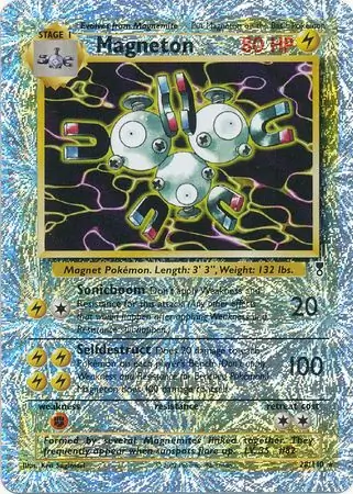Magneton Reverse Holo Pokemon card from Legendary Collection