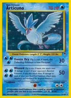 Articuno Holo Pokemon card from Legendary Collection
