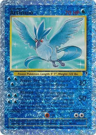 Articuno Reverse Holo Pokemon card from Legendary Collection