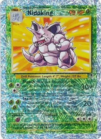 Nidoking Reverse Holo Pokemon card from Legendary Collection