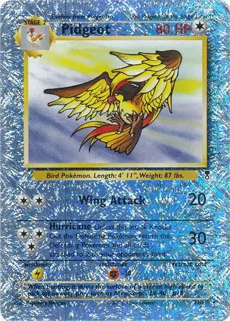 Pidgeot Reverse Holo Pokemon card from Legendary Collection