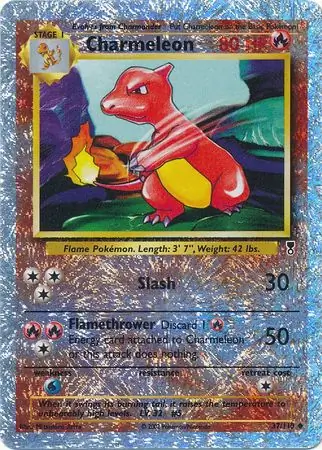 Charmeleon Reverse Holo Pokemon card from Legendary Collection