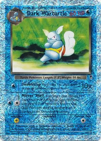 Dark Wartortle Reverse Holo Pokemon card from Legendary Collection