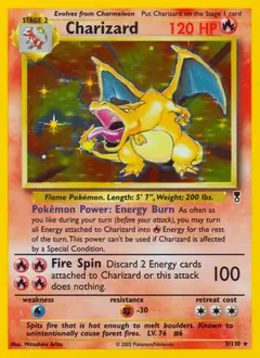 Charizard Holo Pokemon card from Legendary Collection