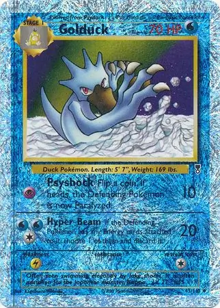 Golduck Reverse Holo Pokemon card from Legendary Collection