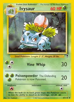 Ivysaur Pokemon card from Legendary Collection