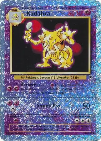 Kadabra Reverse Holo Pokemon card from Legendary Collection