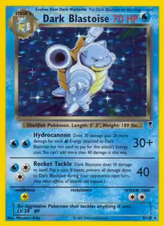 Dark Blastoise Holo Pokemon card from Legendary Collection