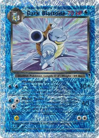 Dark Blastoise Reverse Holo Pokemon card from Legendary Collection