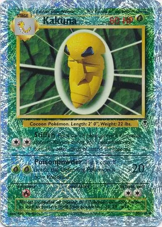 Kakuna Reverse Holo Pokemon card from Legendary Collection