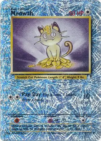 Meowth Reverse Holo Pokemon card from Legendary Collection