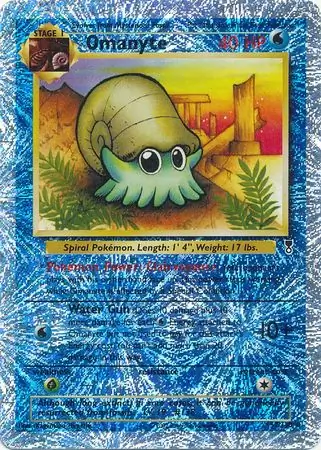 Omanyte Reverse Holo Pokemon card from Legendary Collection