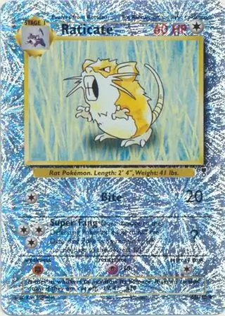 Raticate Reverse Holo Pokemon card from Legendary Collection