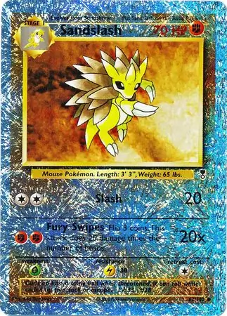 Sandslash Reverse Holo Pokemon card from Legendary Collection