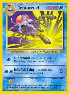 Tentacruel Pokemon card from Legendary Collection