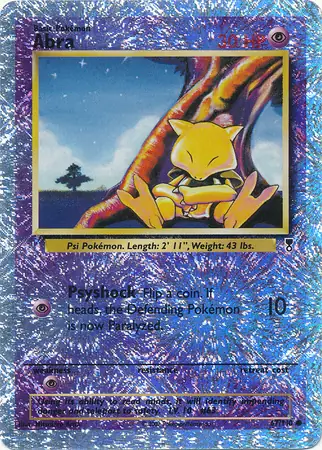 Abra Reverse Holo Pokemon card from Legendary Collection