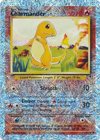 Charmander Reverse Holo Pokemon card from Legendary Collection