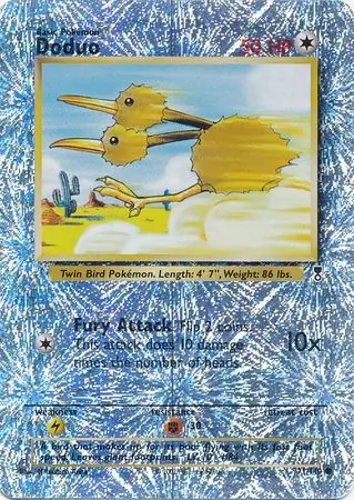 Doduo Reverse Holo Pokemon card from Legendary Collection
