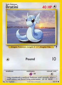 Dratini Pokemon card from Legendary Collection