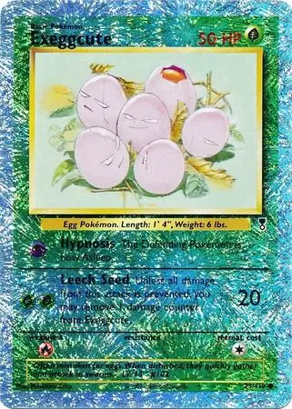 Exeggcute Reverse Holo Pokemon card from Legendary Collection