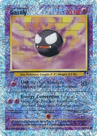 Gastly Reverse Holo Pokemon card from Legendary Collection
