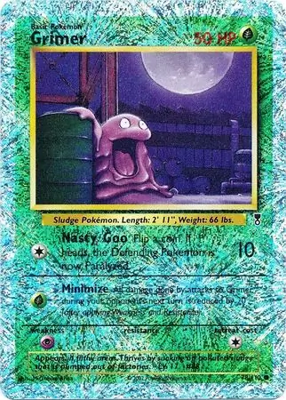 Grimer Reverse Holo Pokemon card from Legendary Collection
