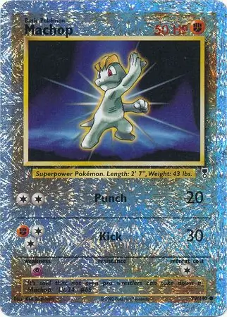 Machop Reverse Holo Pokemon card from Legendary Collection