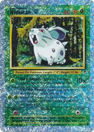 Nidoran F Reverse Holo Pokemon card from Legendary Collection