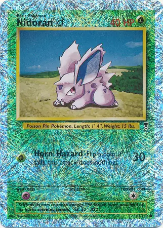 Nidoran M Reverse Holo Pokemon card from Legendary Collection