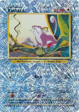 Rattata Reverse Holo Pokemon card from Legendary Collection