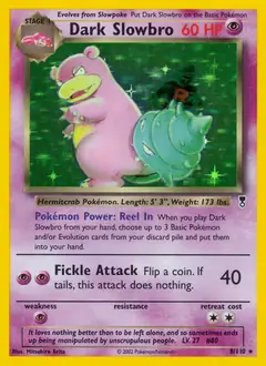 Dark Slowbro Holo Pokemon card from Legendary Collection