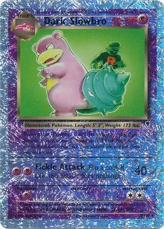 Dark Slowbro Reverse Holo Pokemon card from Legendary Collection