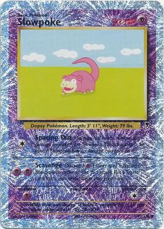 Slowpoke Reverse Holo Pokemon card from Legendary Collection