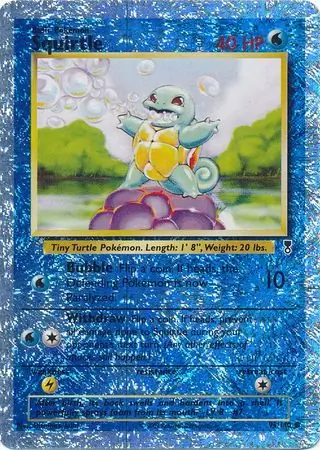 Squirtle Reverse Holo Pokemon card from Legendary Collection