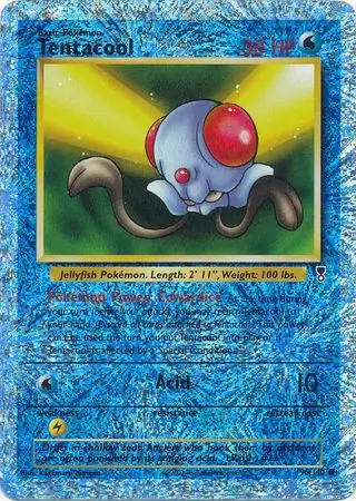 Tentacool Reverse Holo Pokemon card from Legendary Collection
