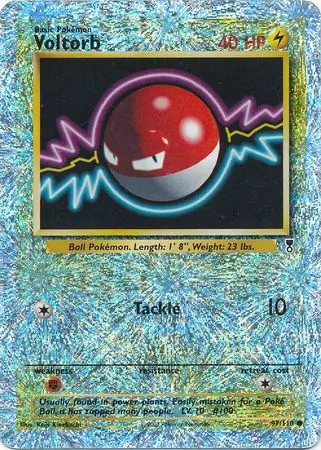 Voltorb Reverse Holo Pokemon card from Legendary Collection