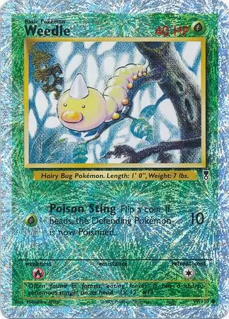 Weedle Reverse Holo Pokemon card from Legendary Collection