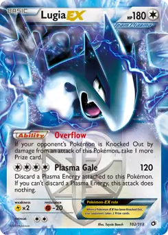 Lugia EX Pokemon card from Legendary Treasures