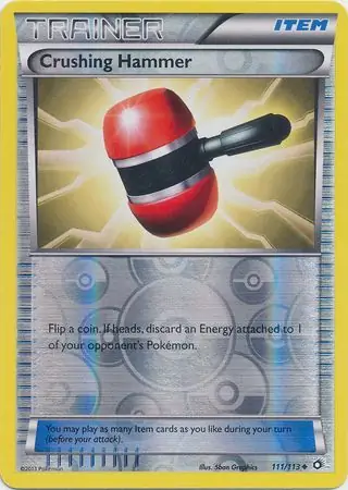 Crushing Hammer Reverse Holo Pokemon card from Legendary Treasures