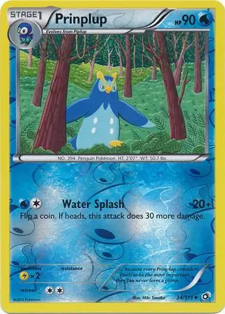 Prinplup Reverse Holo Pokemon card from Legendary Treasures